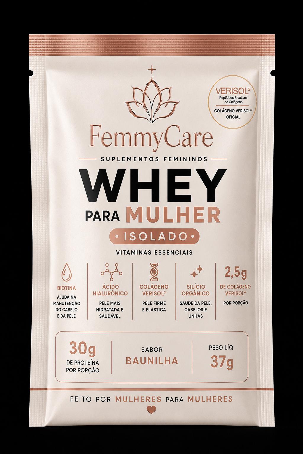 Whey Protein Para Mulheres · Sachê 37g · 5 sabores
